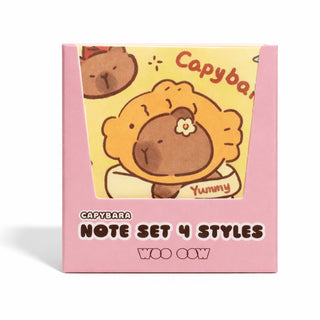 Capybara Note Set 4 Styles Notas de Papel