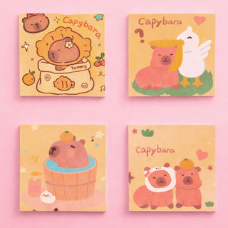 Capybara Note Set 4 Styles Notas de Papel