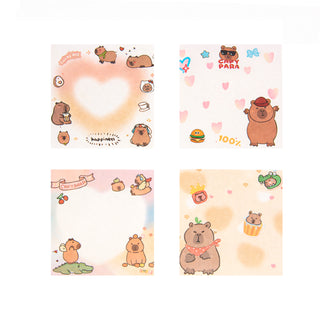 Capybara Note Set 4 Styles Notas de Papel