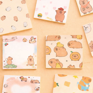 Capybara Note Set 4 Styles Notas de Papel
