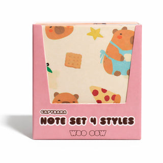 Capybara Note Set 4 Styles Notas de Papel