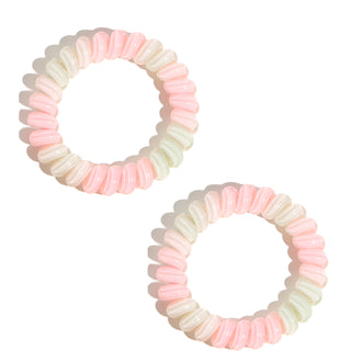 Set 2 Gomas de Pelo Cable Pastel