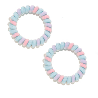 Set 2 Gomas de Pelo Cable Pastel