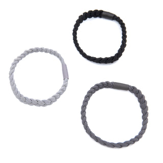 Set 3 Gomas de Pelo Trenzadas