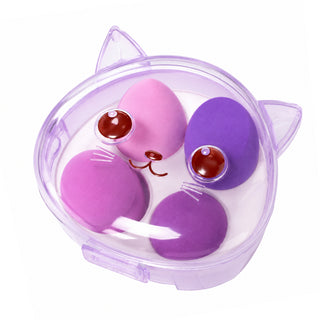 Set 4 Esponjas de Maquillaje Cat