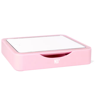 ESPEJO RECTANGULAR CON LUZ LED Y BASE ORGANIZADORA