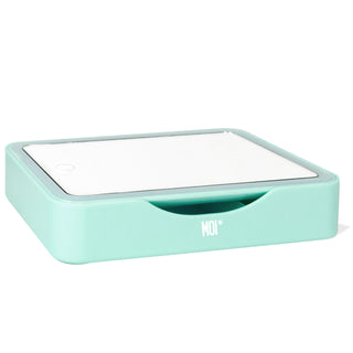 ESPEJO RECTANGULAR CON LUZ LED Y BASE ORGANIZADORA