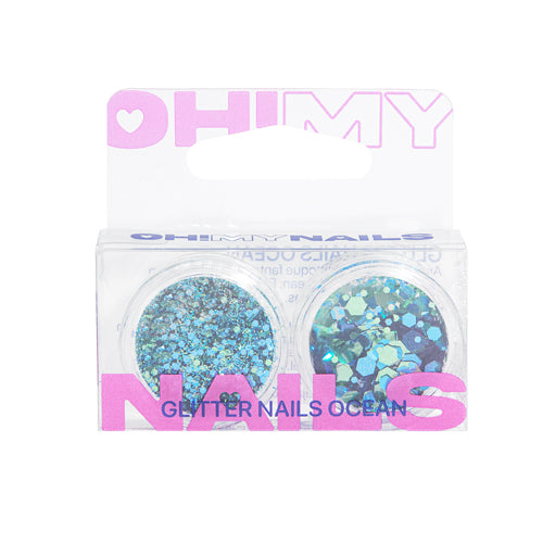 Oh My Nails Glitter Nails Ocean