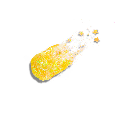 Party Lab Glitter Yellow Stars Purpurina en Crema Para Cara y Cuerpo