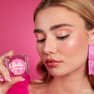 Barbie™ / Princess Glitter Holo Pink Hearts