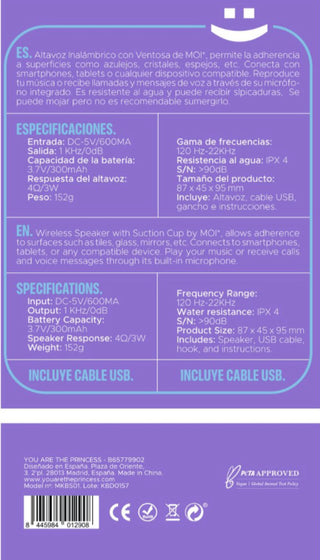 Altavoz Inalámbrico Ventosa