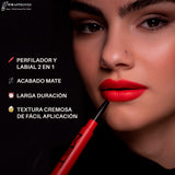 The Perfect Match Lip Duo Labial y Delineador 2 en 1