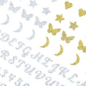 PARTY LAB STICKERS SILVER & GOLD