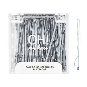 Oh My Hair Caja 100 Horquillas Plateadas