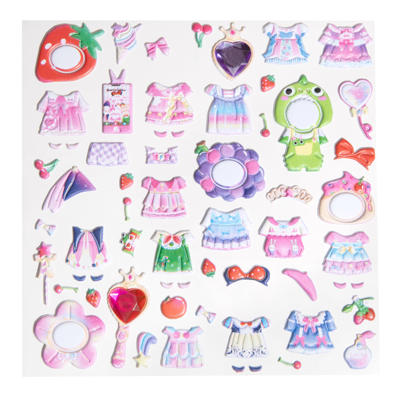 LITTLE PRINCESS CHI PEGATINAS DRESSES UP