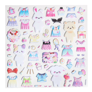 LITTLE PRINCESS CHI PEGATINAS DRESSES UP