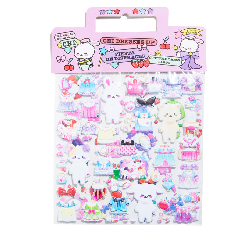 LITTLE PRINCESS CHI PEGATINAS DRESSES UP