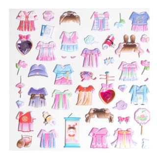 LITTLE PRINCESS CHI PEGATINAS DRESSES UP