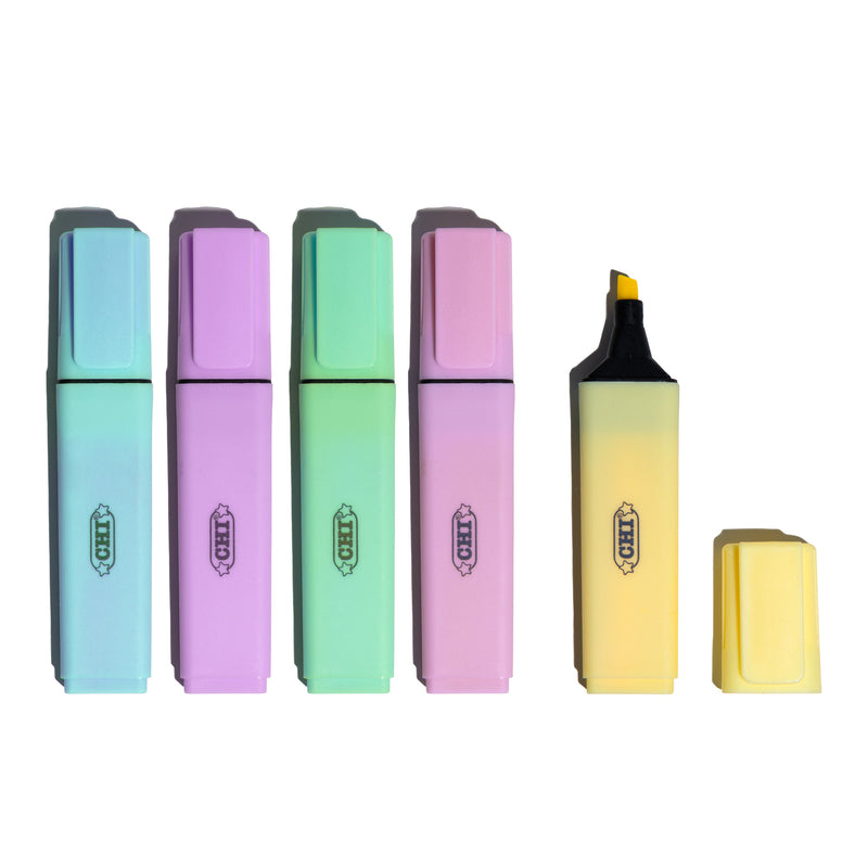 Chi Set de 5 Subrayadores Pastel Thick