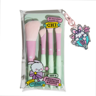 Set de 4 Brochas y Pinceles Mágicos