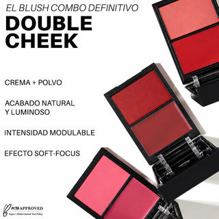 Double Cheek Blush Colorete en Crema y Polvo