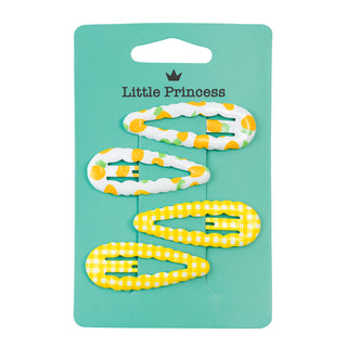 Little Princess Set 4 Clips Picnic Gingham