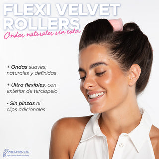 Oh My Hair Flexi Velvet Rollers Set 3 Rulos
