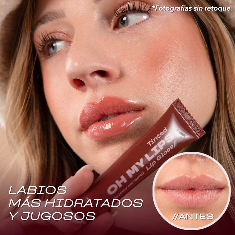 Oh My Lips Tinted Lip Gloss Salted Caramel