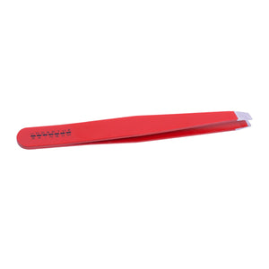 Pinza Depilar Punta Recta Rojo