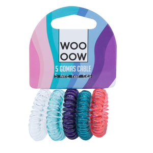 Set de 5 Gomas de Cable Multicolor