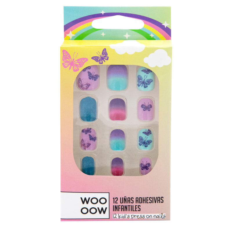 Set de uñas Adhesivas Infantiles de Mariposas