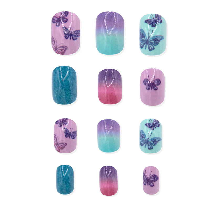Set de uñas Adhesivas Infantiles de Mariposas