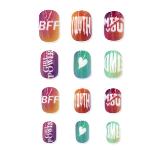 Set de uñas Adhesivas Infantiles con Letras
