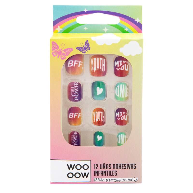 Set de uñas Adhesivas Infantiles con Letras