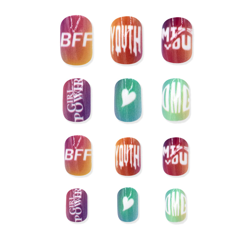 Set de uñas Adhesivas Infantiles con Letras