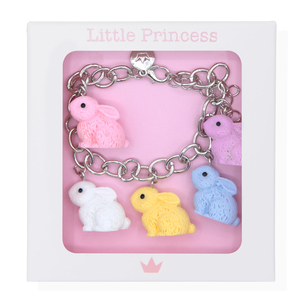 Little Princess Pulsera Eslabones Plata Conejos