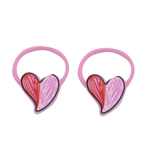 Set Gomas Corazón Rosa