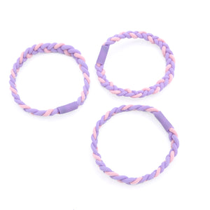 Set 3 Gomas Trenzadas Lilas