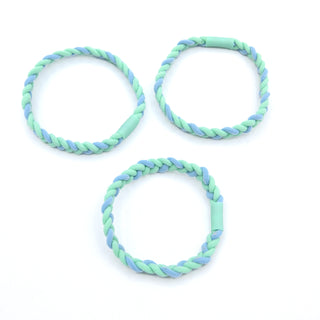 Set 3 Gomas Trenzadas Verdes