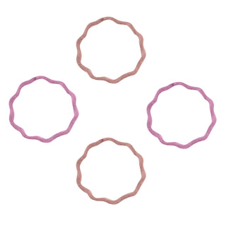 Set 4 Gomas Zig Zag Rosa