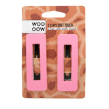 WOO OOW Set 2 Clips Soft Touch Rosa