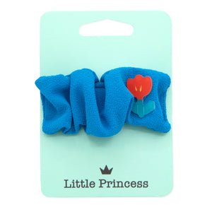 Little Princess Clip Forrado Azul Flor