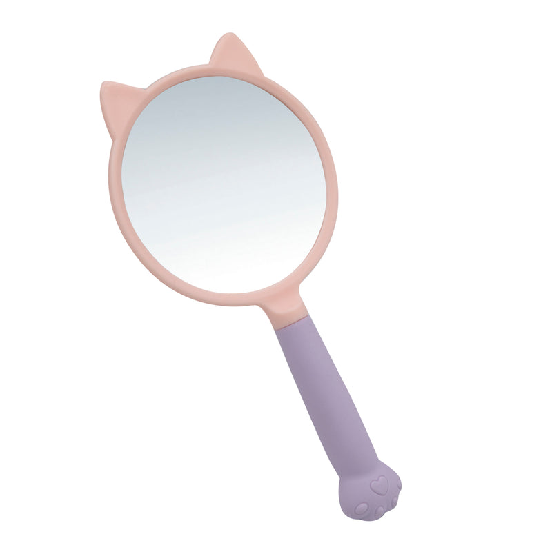 Espejo de Mano con Orejitas de Gato Rosa