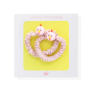 Little Princess Set 2 Scrunchies de Animalitos Rosas