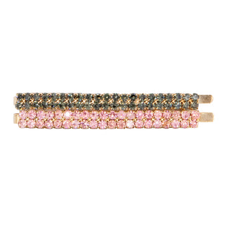 Oh My Hair Set 2 Pinzas Brillos Rosa y Negra
