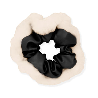 Oh My Hair Scrunchie Nórdico Negro Y Beige