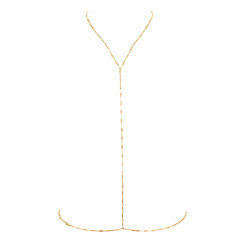 OOOH! Cadena Corporal Eslabones Lisos Dorada