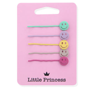 Little Princess Set 5 Horquillas Smiley Multicolor