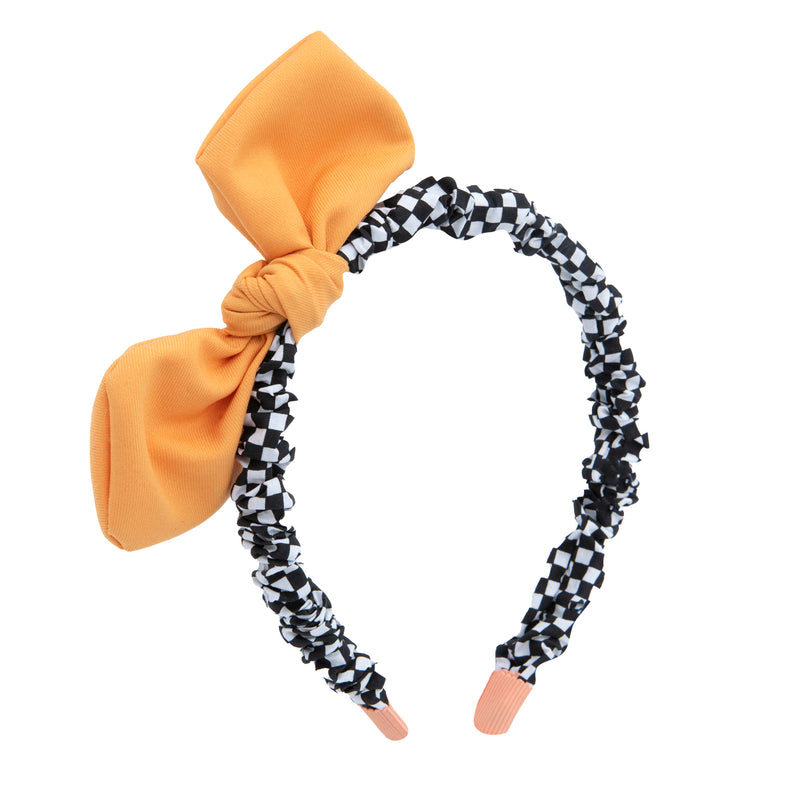 Little Princess Diadema Fruncida Vichy con Lazo Amarillo