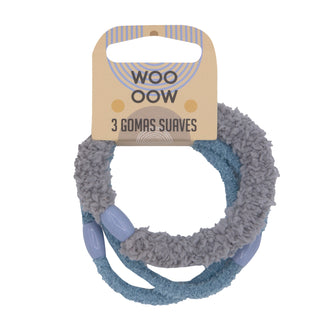Set 3 Gomas Fluffy Azules